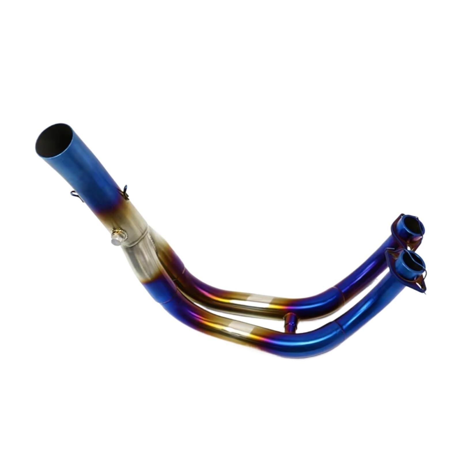 AUTEBGV Motorrad Mittelrohr Kompatibel Mit Yamaha Für MT-07 FZ-07 2014–2023 Motorrad-Vollauspuffsystem Für Tracer-Header Link-Mittelrohrauspuff 51 Mm Schalldämpfer(Blue) von AUTEBGV