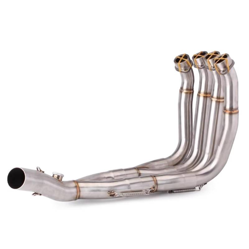 AUTEBGV Motorrad Mittelrohr Kompatibel Mit Yamaha Für R6 2006–2016 Motorrad-Auspuffanlage Für Escape Slip On 51 Mm Vorderrohr Verbindungsrohr Für Connect 51 Mm Schalldämpfer(Silver) von AUTEBGV