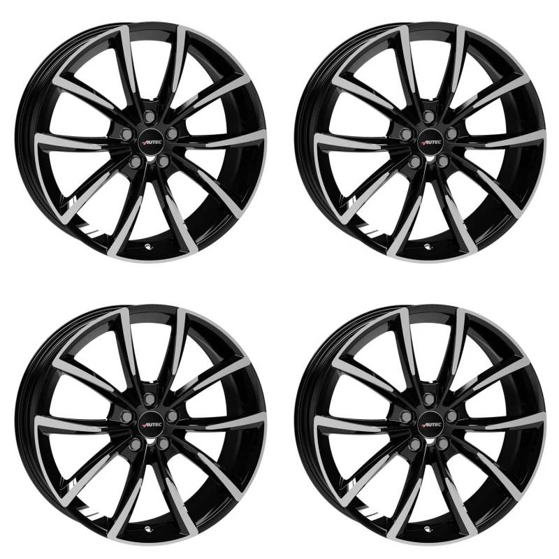 4x AUTEC Felgen Alufelgen ASTANA 7.0x17 ET42 5x112 Schwarz poliert kompatibel mit Mercedes-Benz CLA Marco Polo E GLA C B A Vito V Viano GLB von AUTEC