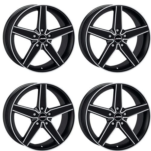 4x AUTEC Felgen Alufelgen DELANO 7.5x17 ET42 5x112 Schwarz matt poliert kompatibel mit Audi A3 A4 A6 A8 Q3 TT S3 Q2 SQ2 von AUTEC