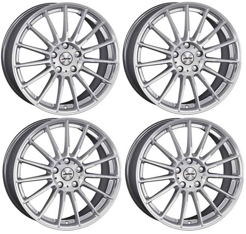4x AUTEC Felgen Alufelgen LAMERA 8.0x19 ET47 5x112 Hyper Silber kompatibel mit Audi TT A3 S3 S4 RS 3 A6 A4 von AUTEC