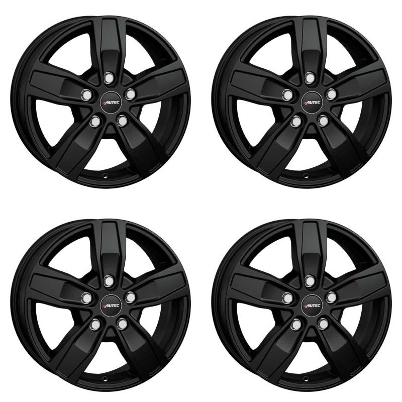 4x AUTEC Felgen Alufelgen QUANTRO 6.5x16 ET52 5x112 Schwarz matt kompatibel mit Mercedes-Benz Viano Vito V Marco Polo von AUTEC