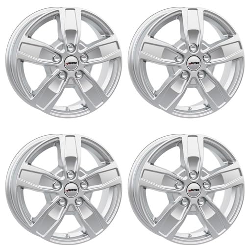 4x AUTEC Felgen Alufelgen QUANTRO 6.5x16 ET60 5x160 Brillantsilber kompatibel mit Ford Transit/Tourneo Transit Custom Tourneo Custom von AUTEC