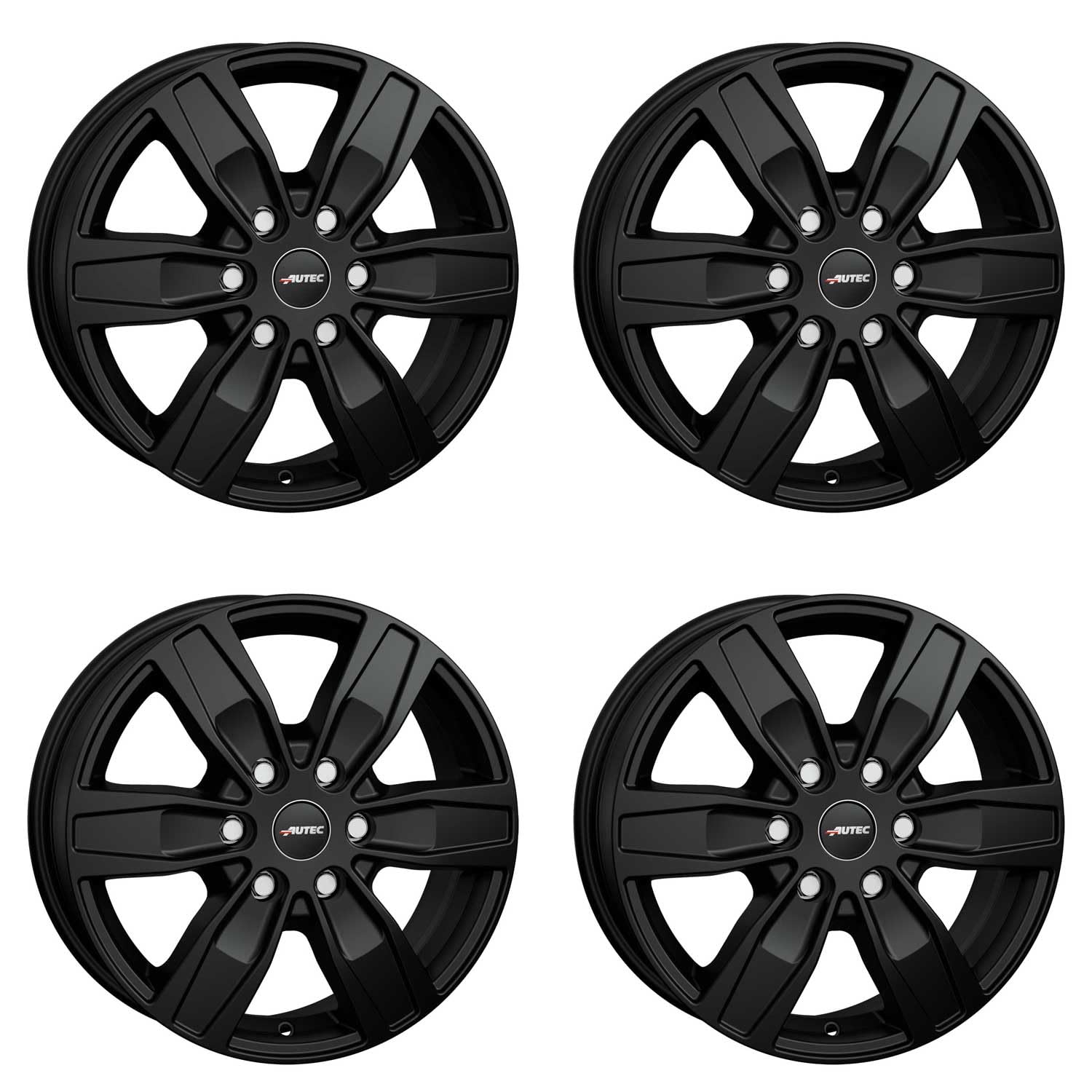 4x AUTEC Felgen Alufelgen QUANTRO 6.5x16 ET62 6x130 Schwarz matt kompatibel mit VW Crafter 4x AUTEC Felgen Alufelgen QUANTRO 6.5x16 ET62 6x130 Schwarz matt kompatibel mit VW Crafter von AUTEC