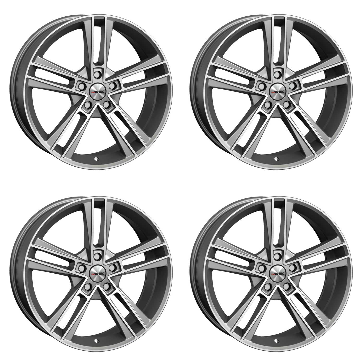 4x AUTEC Felgen Alufelgen RIAS 8.5x20 ET40 5x120 Titansilber matt poliert kompatibel mit Tesla Model S 4x AUTEC Felgen Alufelgen RIAS 8.5x20 ET40 5x120 Titansilber matt poliert kompatibel mit Tesla Model S von AUTEC