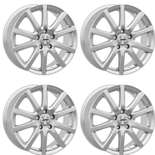 4x AUTEC Felgen Alufelgen SKANDIC ECE 7.0x17 ET40 5x112 Brillantsilber kompatibel mit VW Passat Tiguan Tiguan Allspace von AUTEC