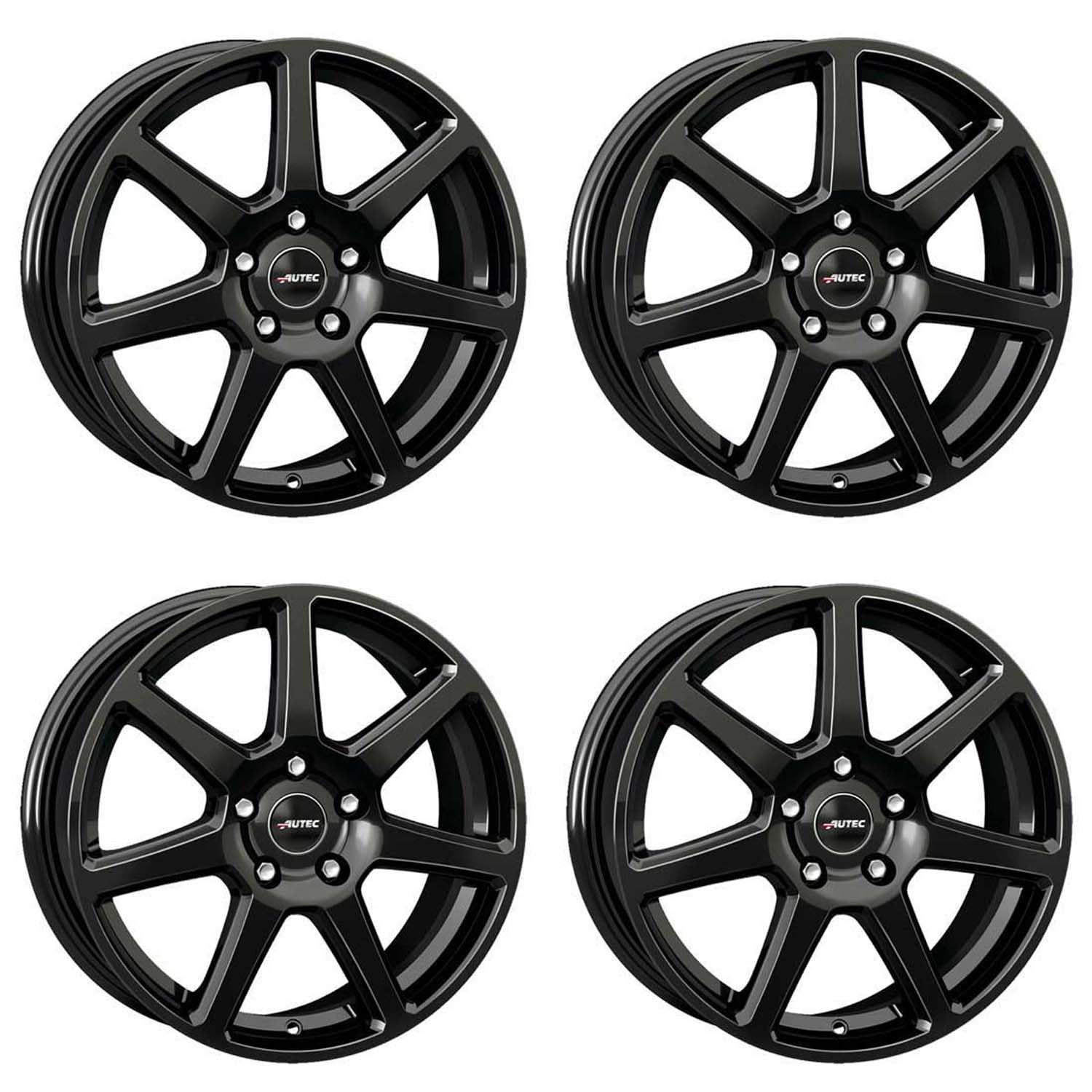 4x AUTEC Felgen Alufelgen TALLIN ECE 6.0x15 ET37 5x100 Schwarz kompatibel mit Skoda Fabia Octavia Praktik Scala von AUTEC