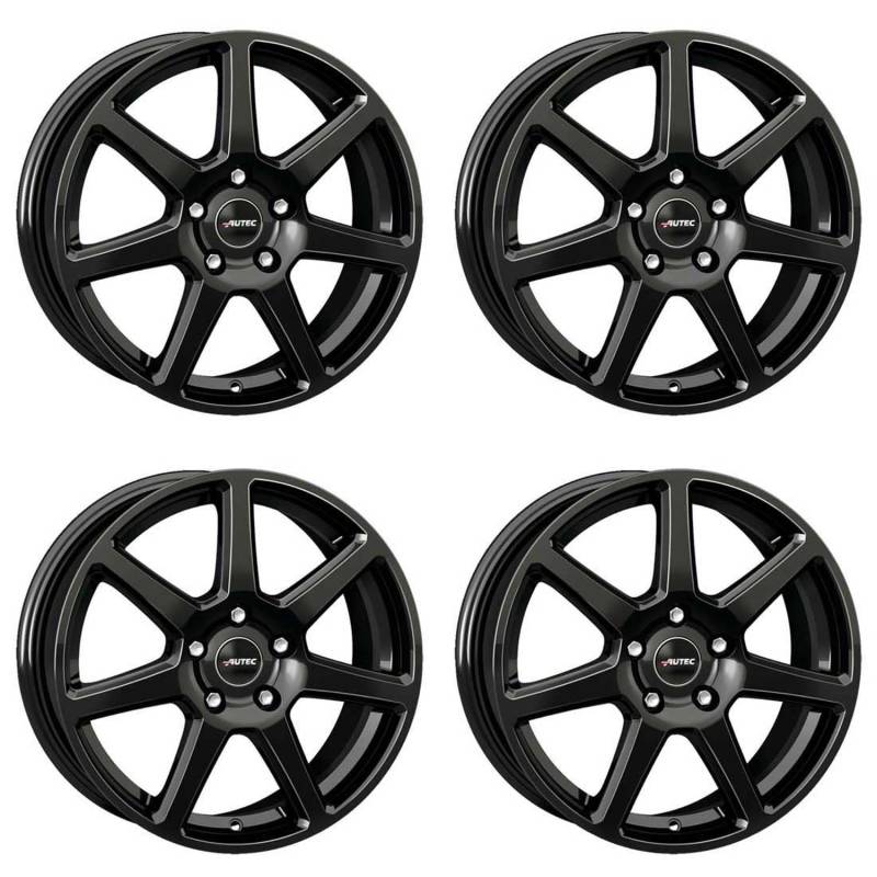 4x AUTEC Felgen Alufelgen TALLIN ECE 6.0x15 ET37 5x100 Schwarz kompatibel mit Skoda Fabia Octavia Praktik Scala von AUTEC