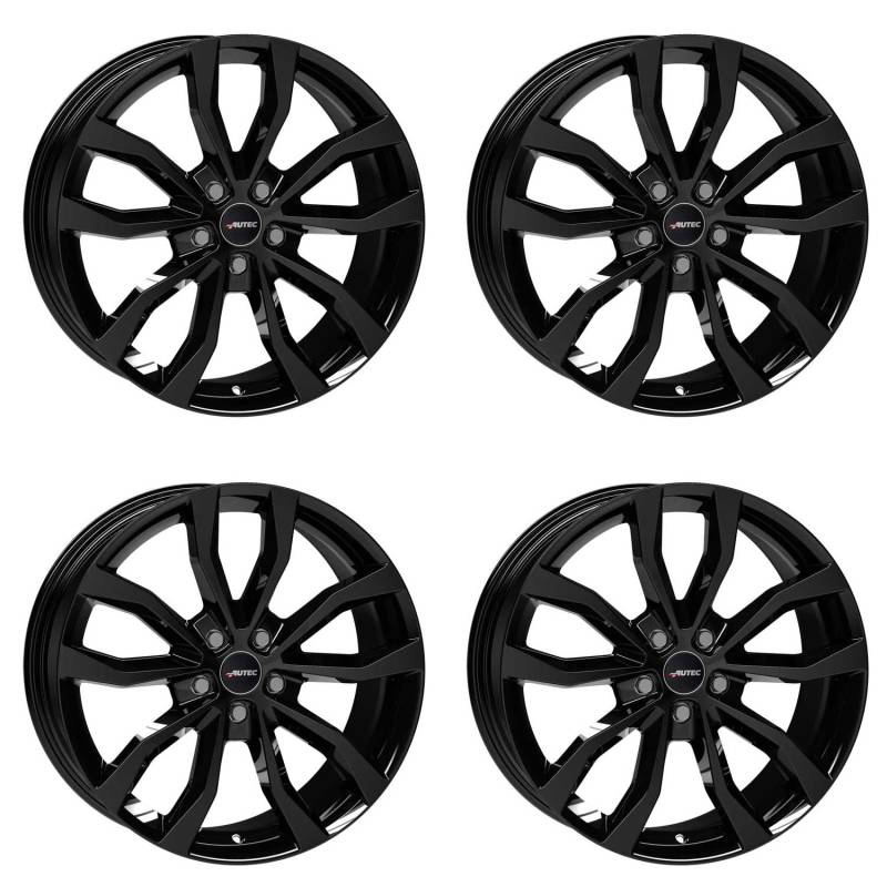 4x AUTEC Felgen Alufelgen UTECA 7.5x17 ET47 5x112 Schwarz kompatibel mit Mercedes-Benz V GLB A Vito R CLA B C M Marco Polo GLE GLA Viano von AUTEC