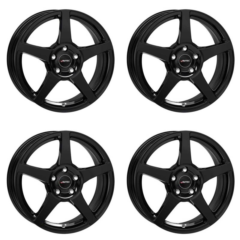 4x AUTEC Felgen Alufelgen VALEA 6.5x16 ET40 5x100 Schwarz kompatibel mit VW Polo T-Cross Taigo von AUTEC