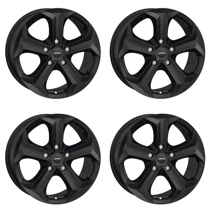 4x AUTEC Felgen Alufelgen XENOS 6.5x16 ET50 5x112 Schwarz matt kompatibel mit BMW 1 2er von AUTEC