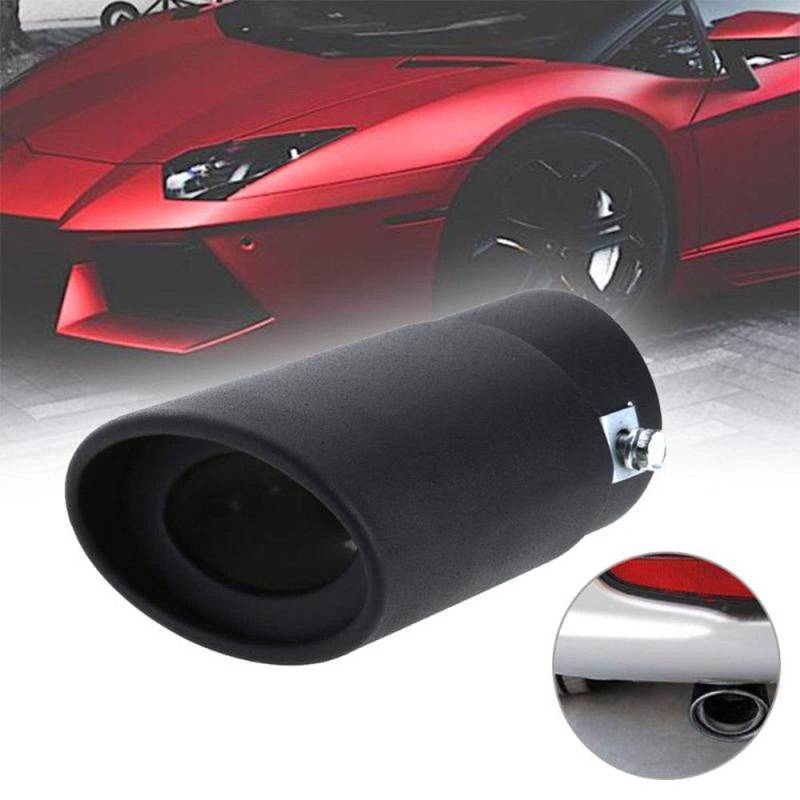 Auspuffrohr 62mm Edelstahl Blende Auspufftopf Auto End Endschalldämpfer Schwanz Schalldämpfer Universal von Vechkom