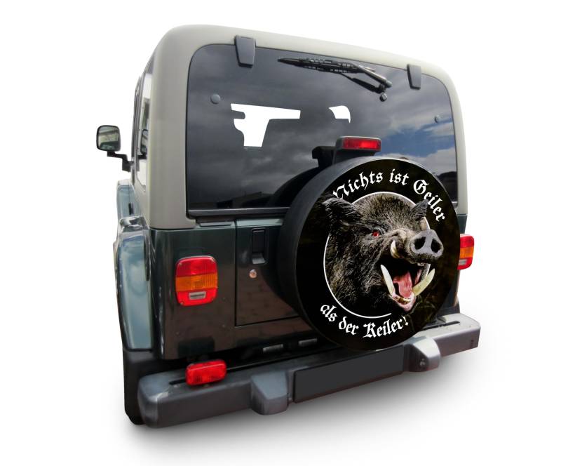 AB3-00770 Keiler Wildsau Sau Reserveradabdeckung 68x21 cm Jagd Reserveradhülle Ersatzradabdeckung Reifencover Radhülle 68cm, Breite 21cm von Auto-Bra