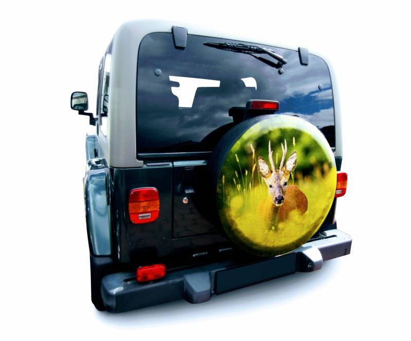 AB3-00790 Rehbock Rehe Reserveradabdeckung 68x21 cm Jagd Reserveradhülle Ersatzradabdeckung Reifencover Radhülle 68cm, Breite 21cm von Auto-Bra
