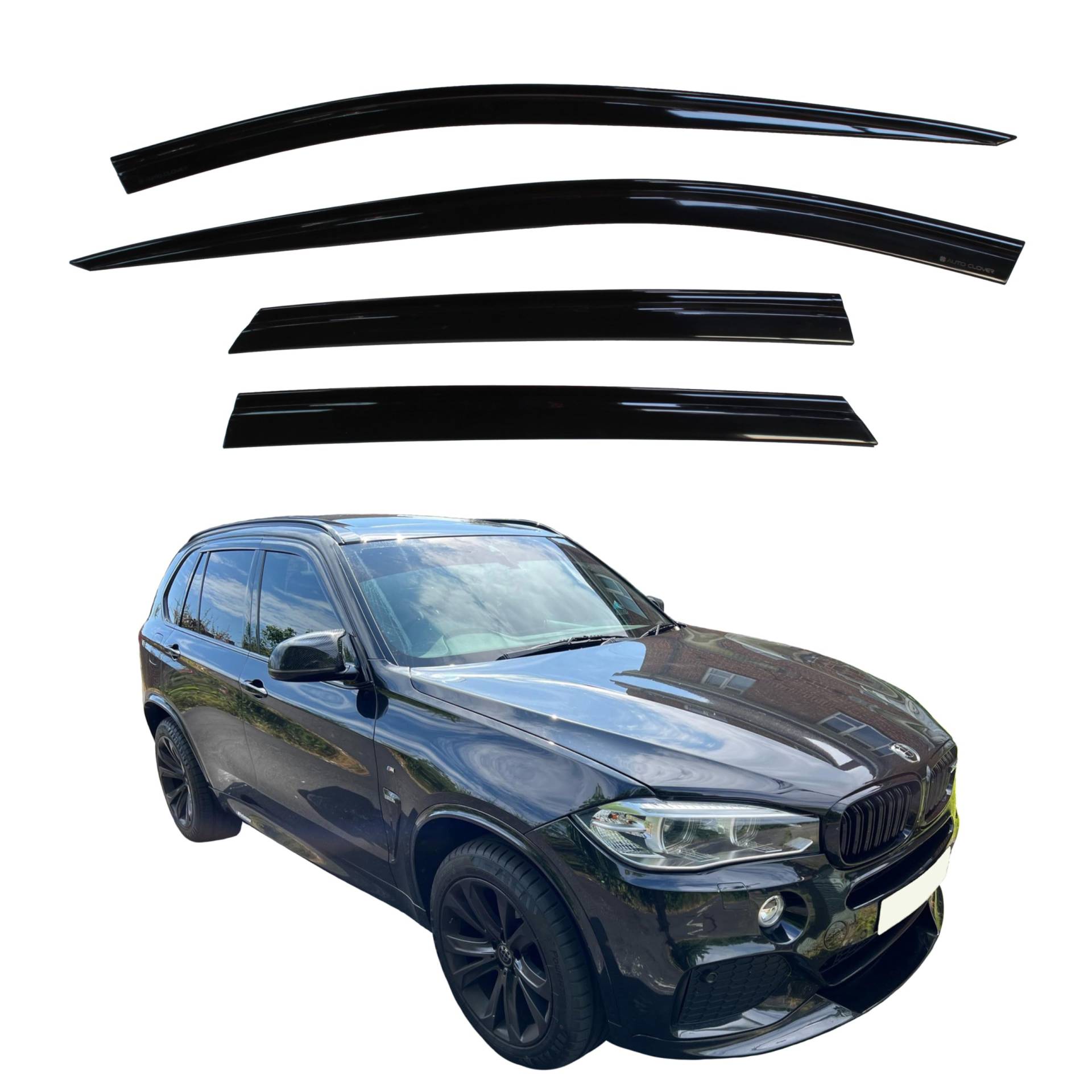 AUTO CLOVER Windabweiser Set für BMW X5 E70 2007-2013 (6 Stück) von AUTO CLOVER