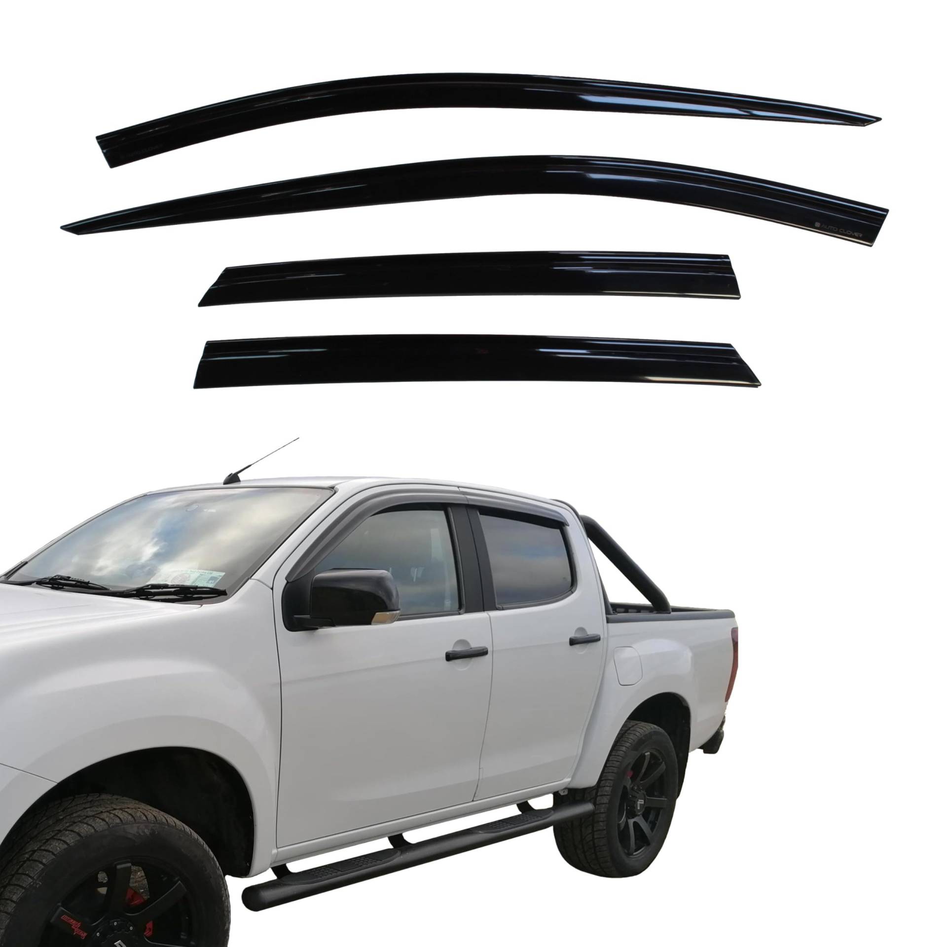 AUTO CLOVER Windabweiser Set für Isuzu D-Max 2012-2020 (4-teilig) von AUTO CLOVER