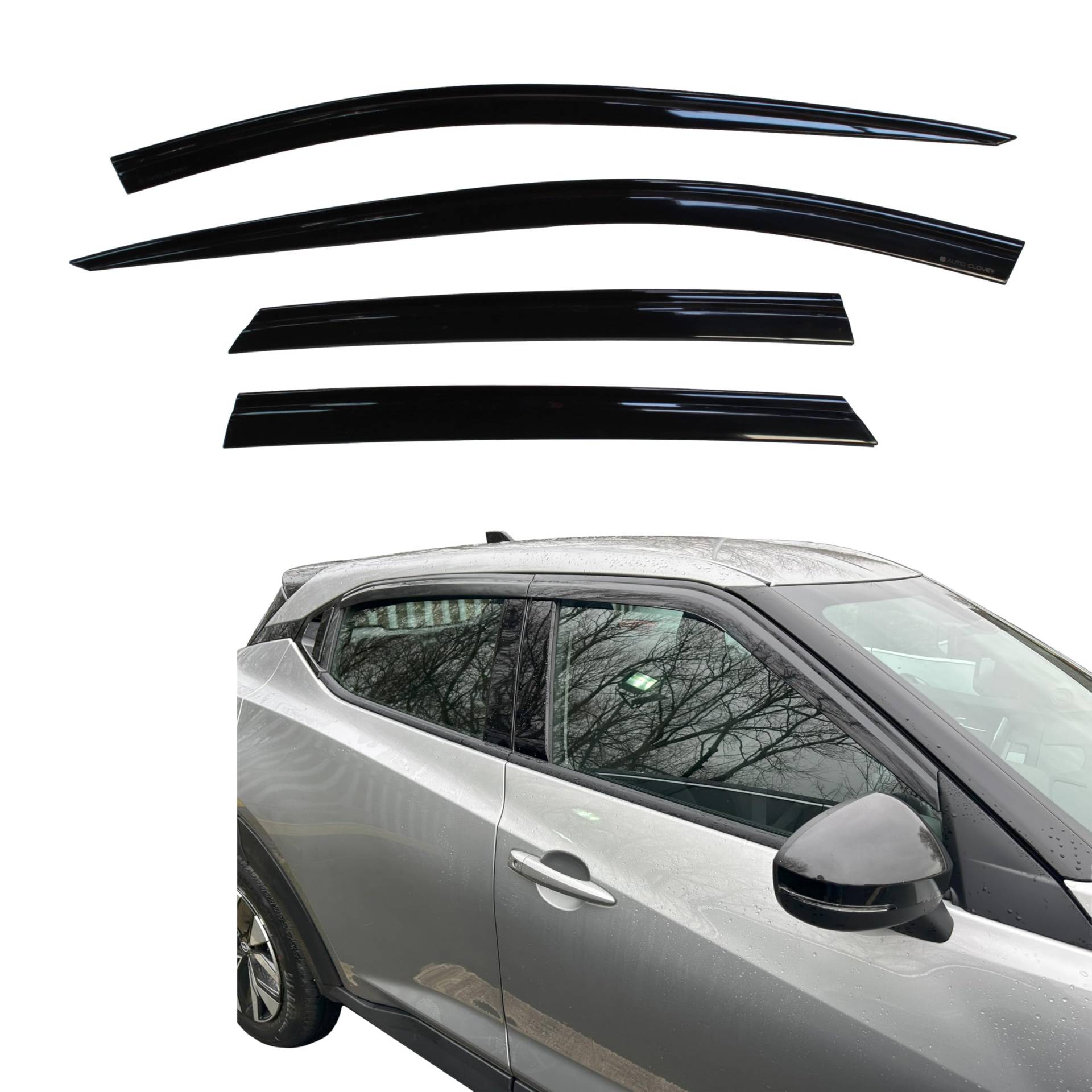 AUTO CLOVER Windabweiser Set für Nissan Juke 2020+ (4 Stück) von AUTO CLOVER
