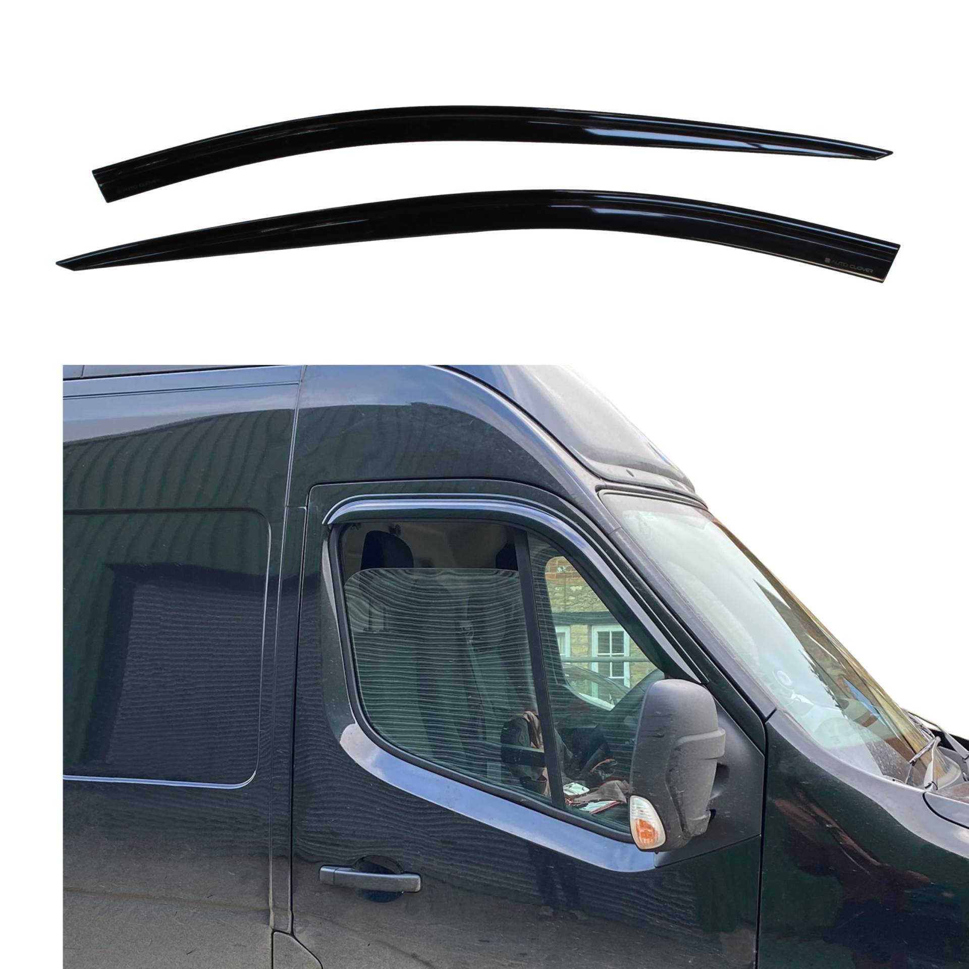 Autoclover Windabweiser-Set für Renault Master 2010+, 2-teilig von AUTO CLOVER