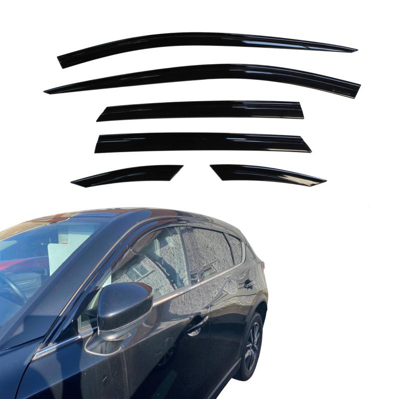 Autoclover Windabweiser-Set für Mazda, 6-teilig von AUTO CLOVER