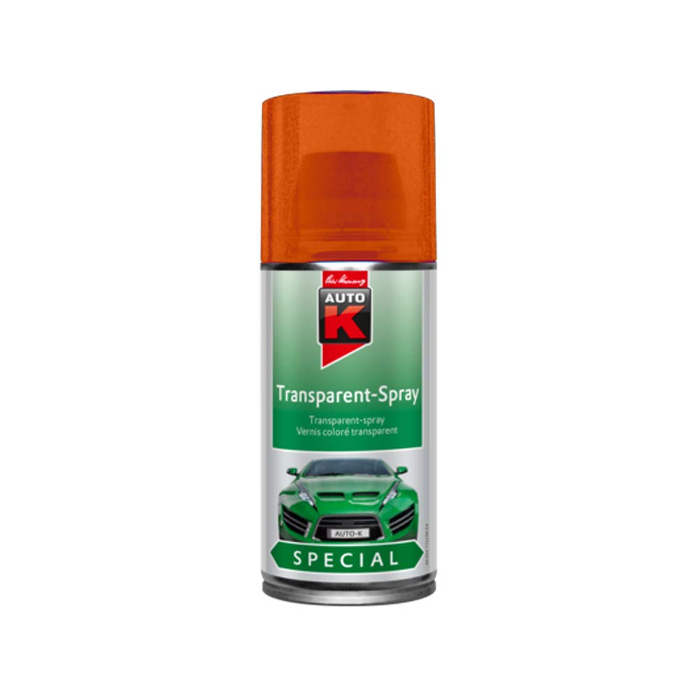 Kwasny Auto-K Transparent-Spray Lack Spray Lackspray Spraylack Glas Metall Keramik orange 150 ml von Auto K
