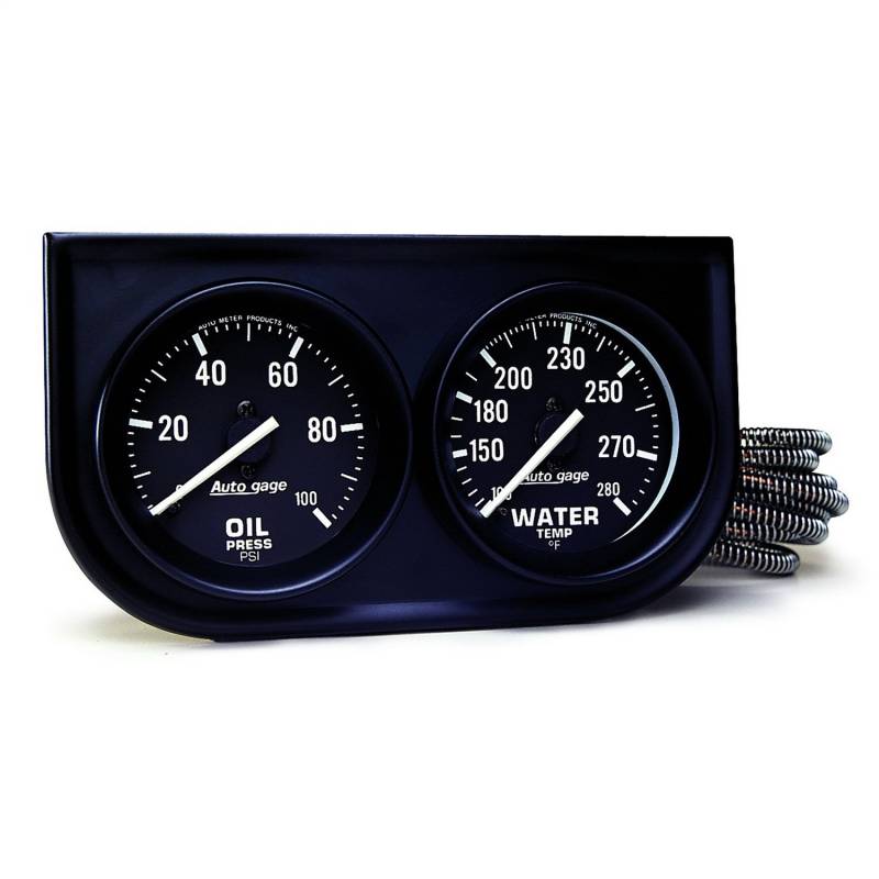 AUTO METER 2392 Autogage Öl-/Wassermessgerät mit Stahlkonsole, regulär, 5,9 cm von AUTO METER