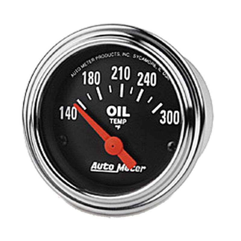 AUTO METER 2543 Traditionelles elektrisches Öl-Temperaturmessgerät aus Chrom von AUTO METER