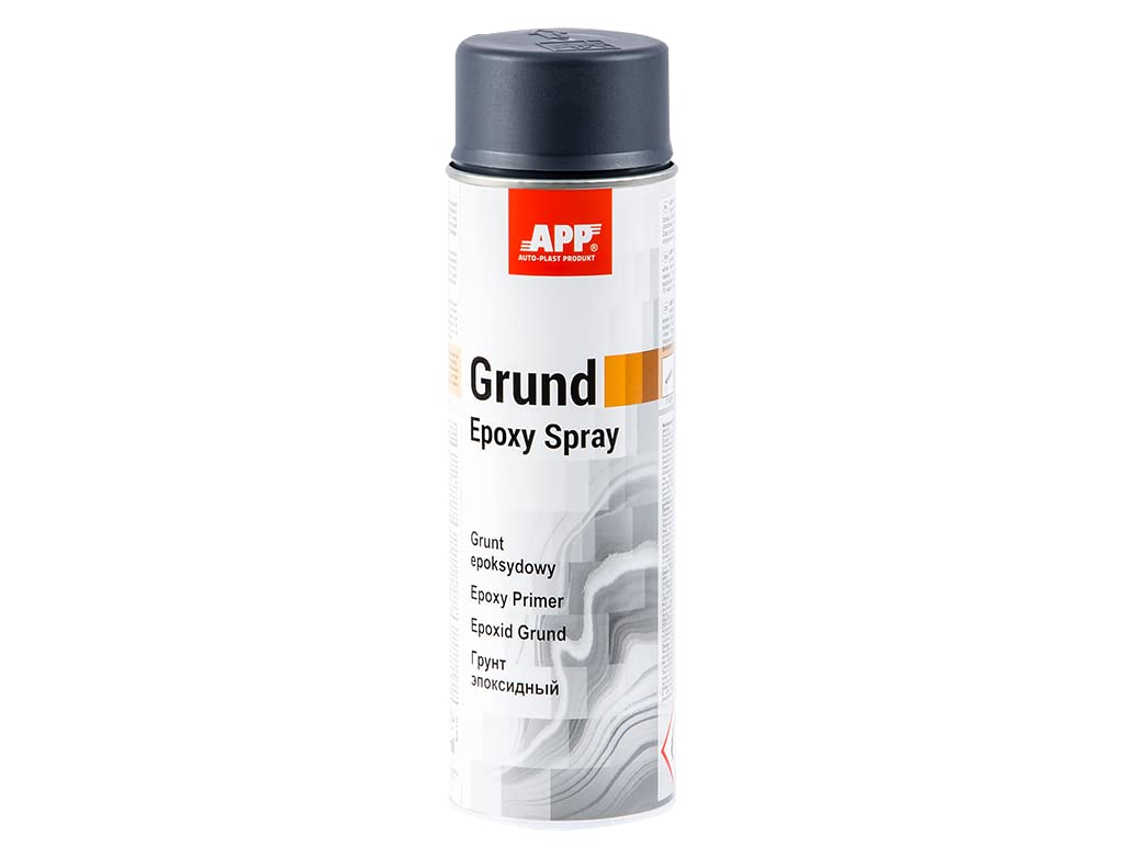 APP Epoxy Grund Spray | Epoxy Grundierung Spray | Rostschutzgrundierung - Schutz gegen Rost und Korrosion | Grundierung für Metall, Aluminium, Stahl | Dunkelgrau | 500 ml von AUTO-PLAST PRODUKT