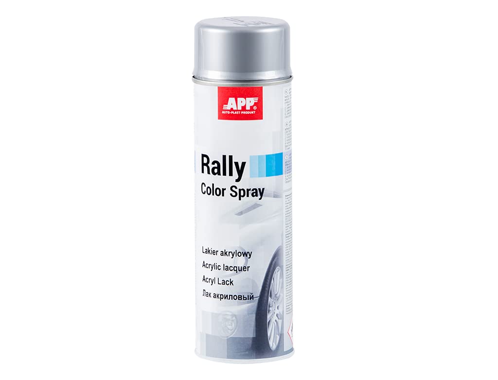 APP Rally Color Spray Acryllack | Lackspray | Sprühfarbe | Schnell trockend | Silber | 500 ml von AUTO-PLAST PRODUKT