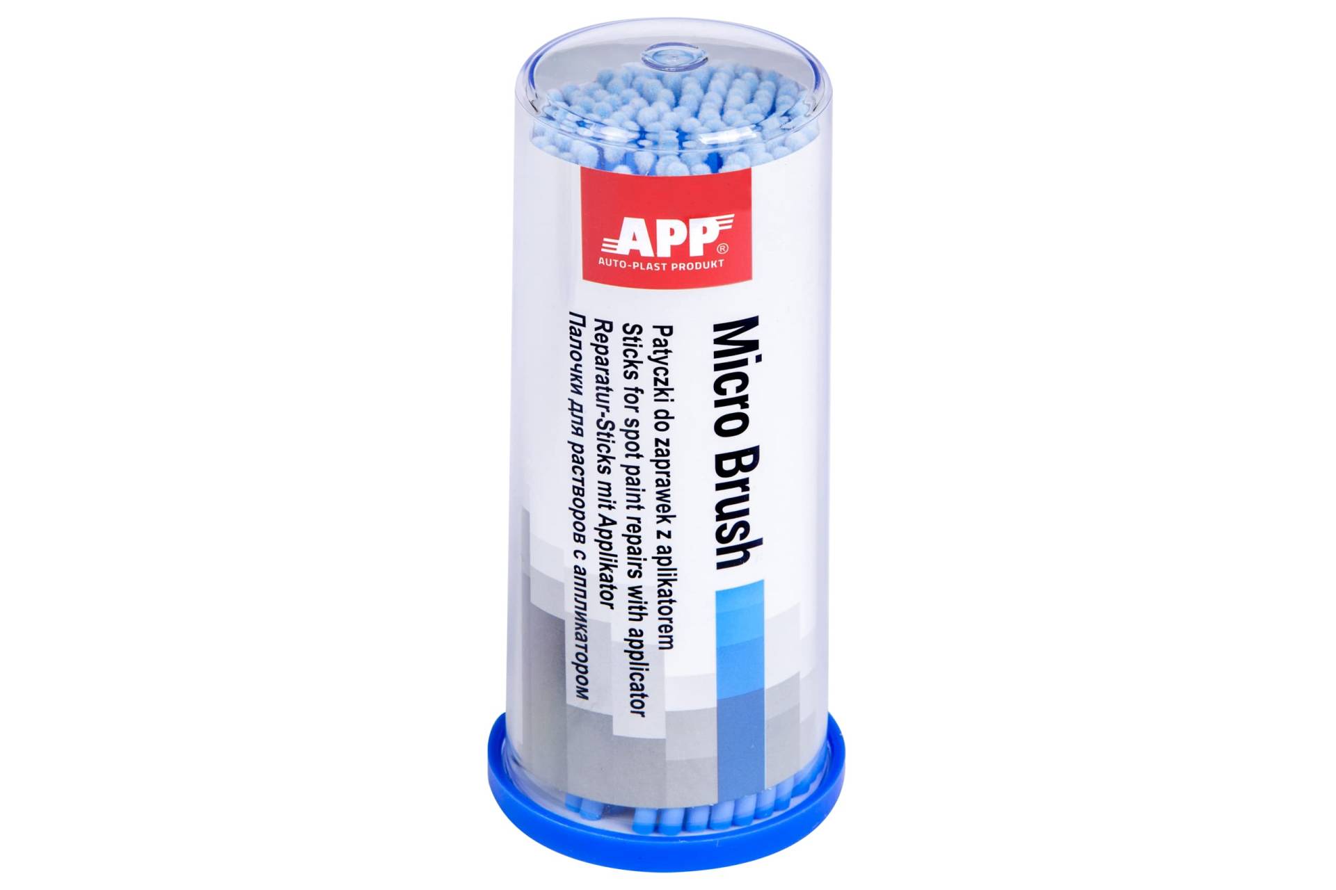 AUTO-PLAST PRODUKT APP Micro Brush - Lackstifte mit Applikator | Lacktupfer | blau | 2,0 mm | 100 Stück von AUTO-PLAST PRODUKT