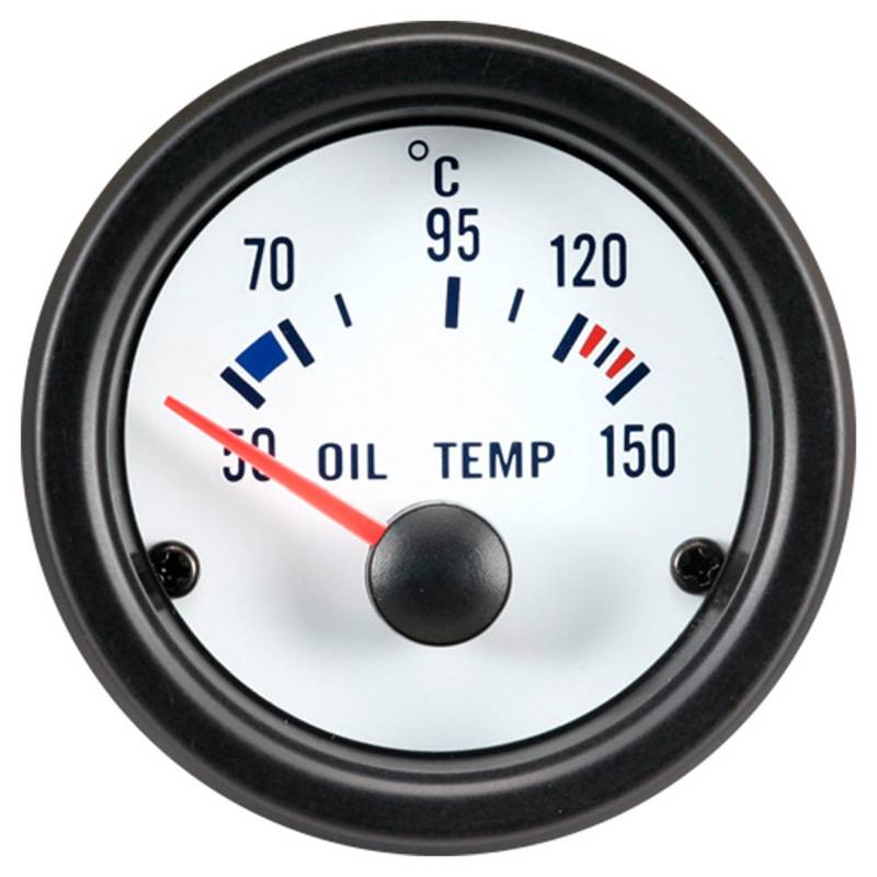 AUTO-STYLE Klassik Weiß Performance Instrument Öltemperatur 50-150C 52mm von AUTO-STYLE