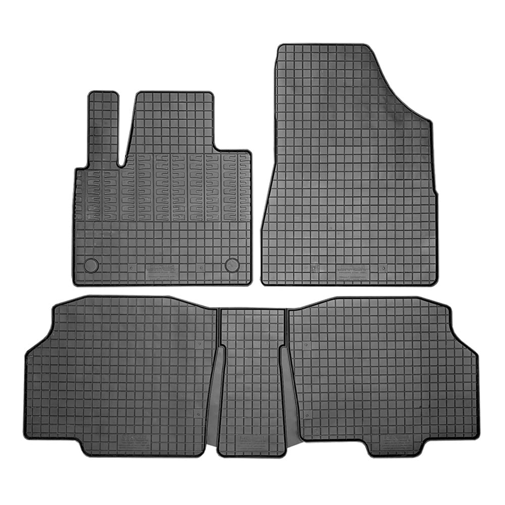 AUTO-STYLE Satz Gummimatten kompatibel mit Mercedes Citan Tourer / T-Klasse MPV (W420) & Renault Kangoo III MPV & Nissan Townstar MPV 2021- (5-teilig + Montagesystem), Schwarz von AUTO-STYLE