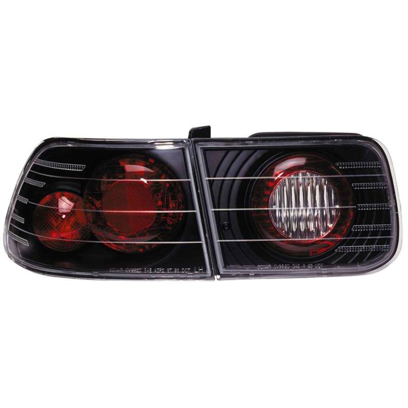 AUTO-STYLE Satz Heckleuchten kompatibel mit Honda Civic Coupe 1996-2001 - Schwarz von AUTO-STYLE