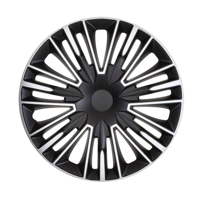 AUTO-STYLE Satz Radzierblenden Jerez 15-Zoll Silber/Schwarz von AUTO-STYLE