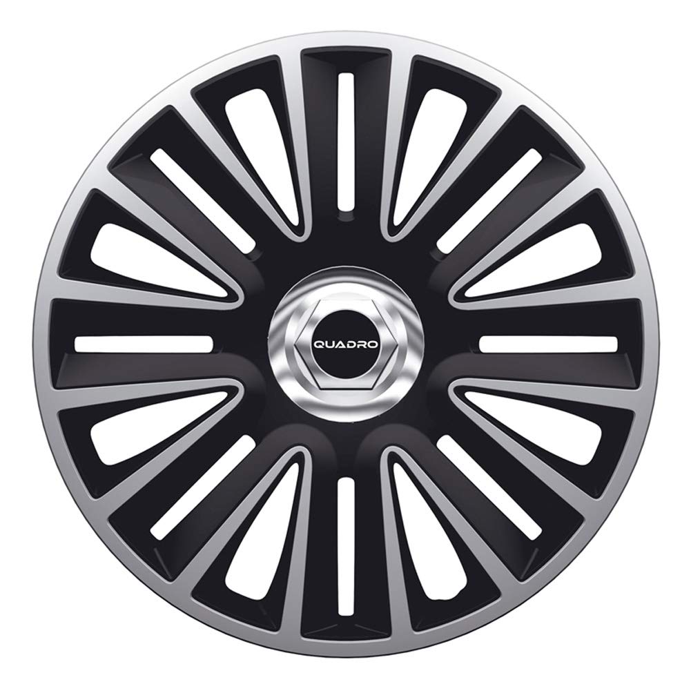 AUTO-STYLE Satz Radzierblenden Quadro Pro 15-Zoll Silber/Schwarz + Chrom Ringe AUTO-STYLE Satz Radzierblenden Quadro Pro 15-Zoll Silber/Schwarz + Chrom Ringe von AUTO-STYLE