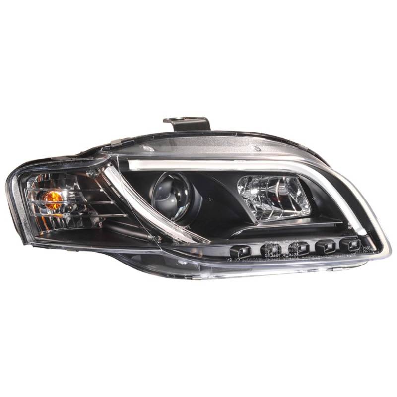 AUTO-STYLE Satz Scheinwerfer inkl. TFL 'Light-Bar' kompatibel mit Audi A4 B7 2005-2008 - Schwarz von AUTO-STYLE