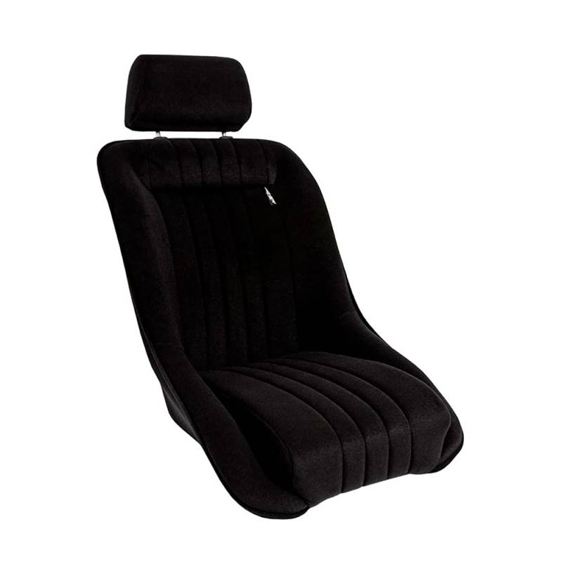 Sportsitze 'Classic' - Schwarz - Feste Rückenlehne + Kopfstütze - inkl. Laufschienen, Schwarzes Textil von AUTO-STYLE