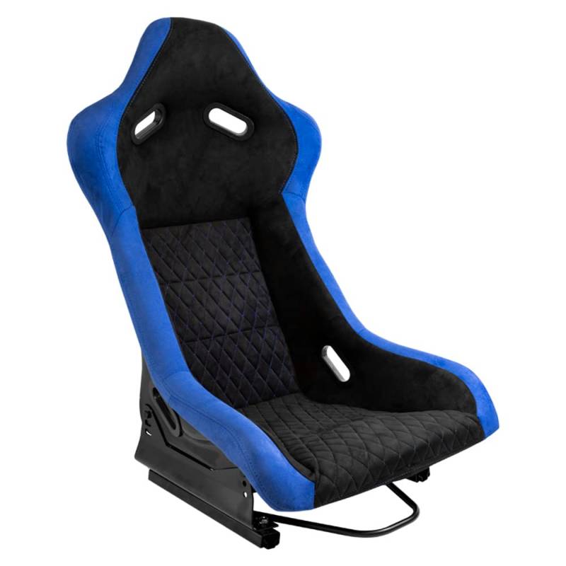 Sportsitze 'LV' - Schwarz/Blau - Feste GFK Rückenlehne - inkl. Laufschienen von AUTO-STYLE