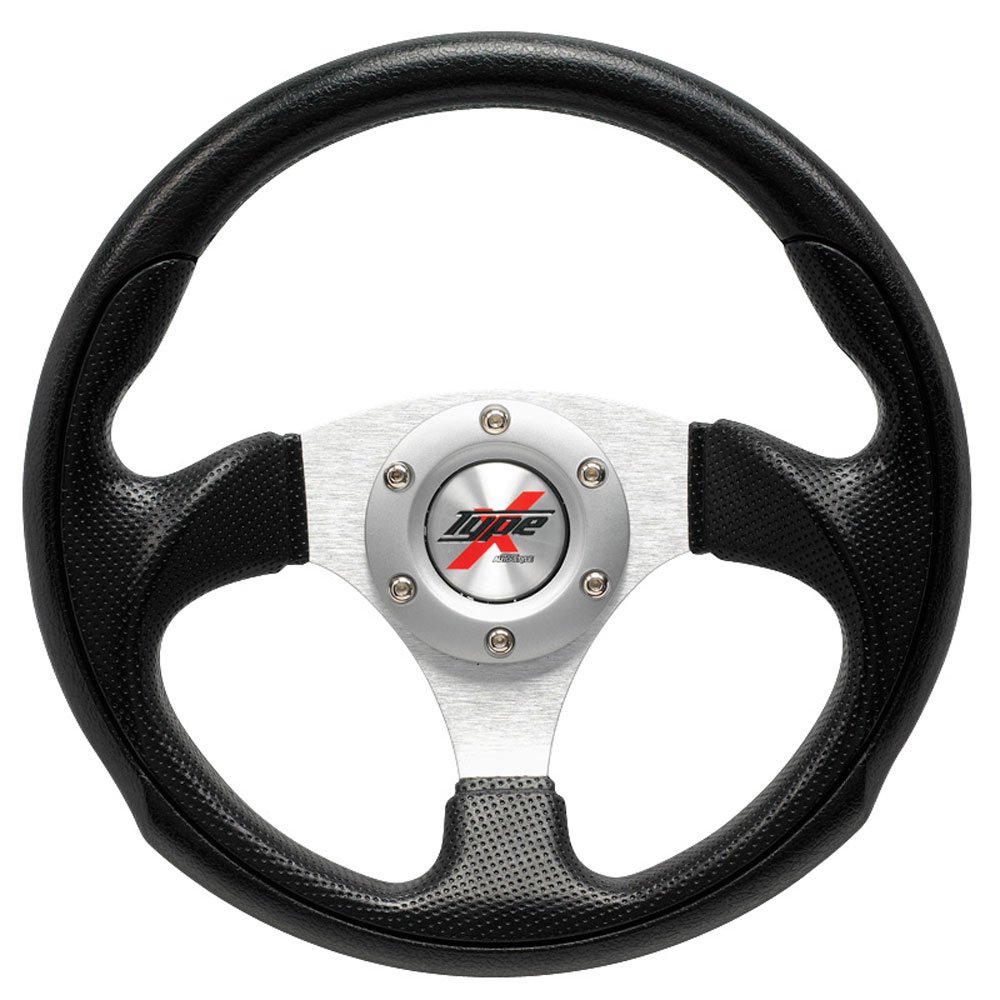 AUTO-STYLE Universal Sportlenkrad 'Eruption' - Ø295mm - Schwarz PU-Leder + Silbere Speichen AUTO-STYLE Universal Sportlenkrad 'Eruption' - Ø295mm - Schwarz PU-Leder + Silbere Speichen von AUTO-STYLE