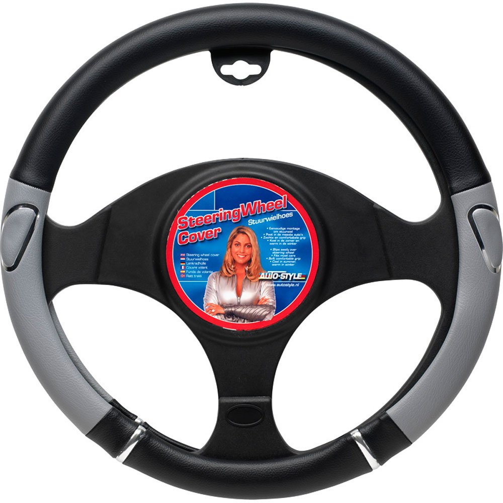 AUTO-STYLE Universelle Lenkradhülle - Schwarz/Grau/Chrom AUTO-STYLE Universelle Lenkradhülle - Schwarz/Grau/Chrom von AUTO-STYLE