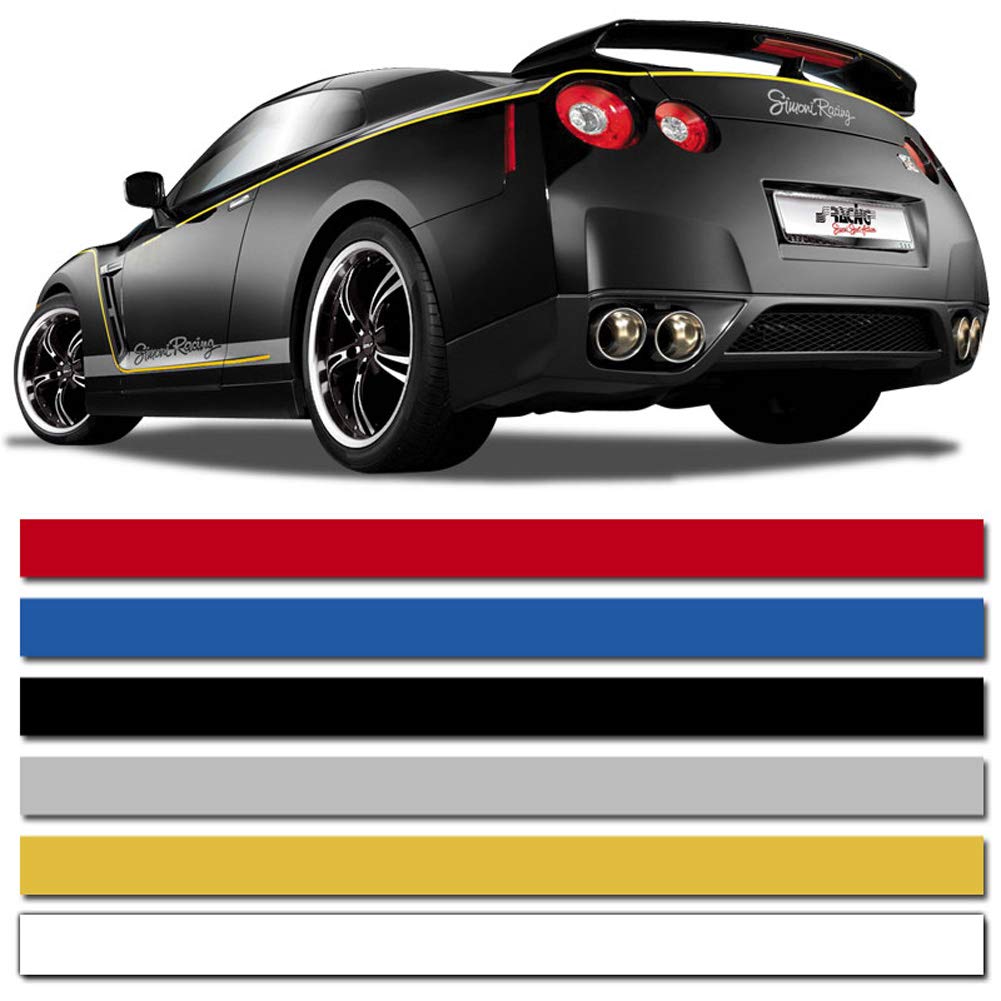 AUTO-STYLE Universelle selbstklebende Pin-Stripe AutoStripe Cool200 - Weiß - 6 mm x 975 cm von AUTO-STYLE