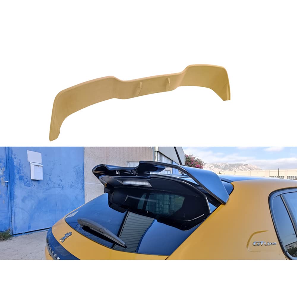 Motordrome Dachspoiler A/484 für Peugeot 208 II GT 5-türer 2019-, PU, Unlackiert, Schwarz von Motordrome