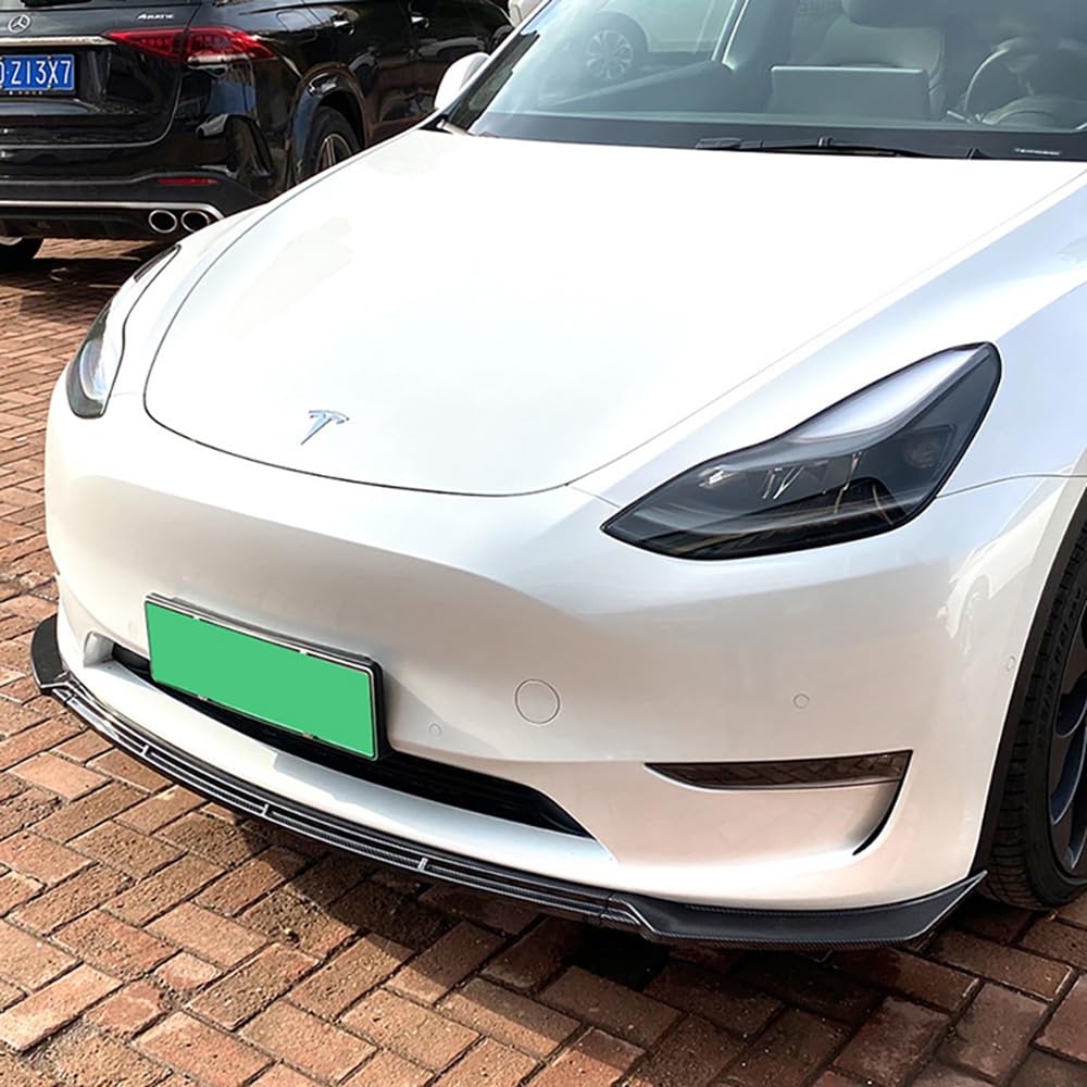 Frontspoilerlippe kompatibel mit Tesla Model Y 2019- (glänzendes schwarzes ABS) von AUTO-STYLE