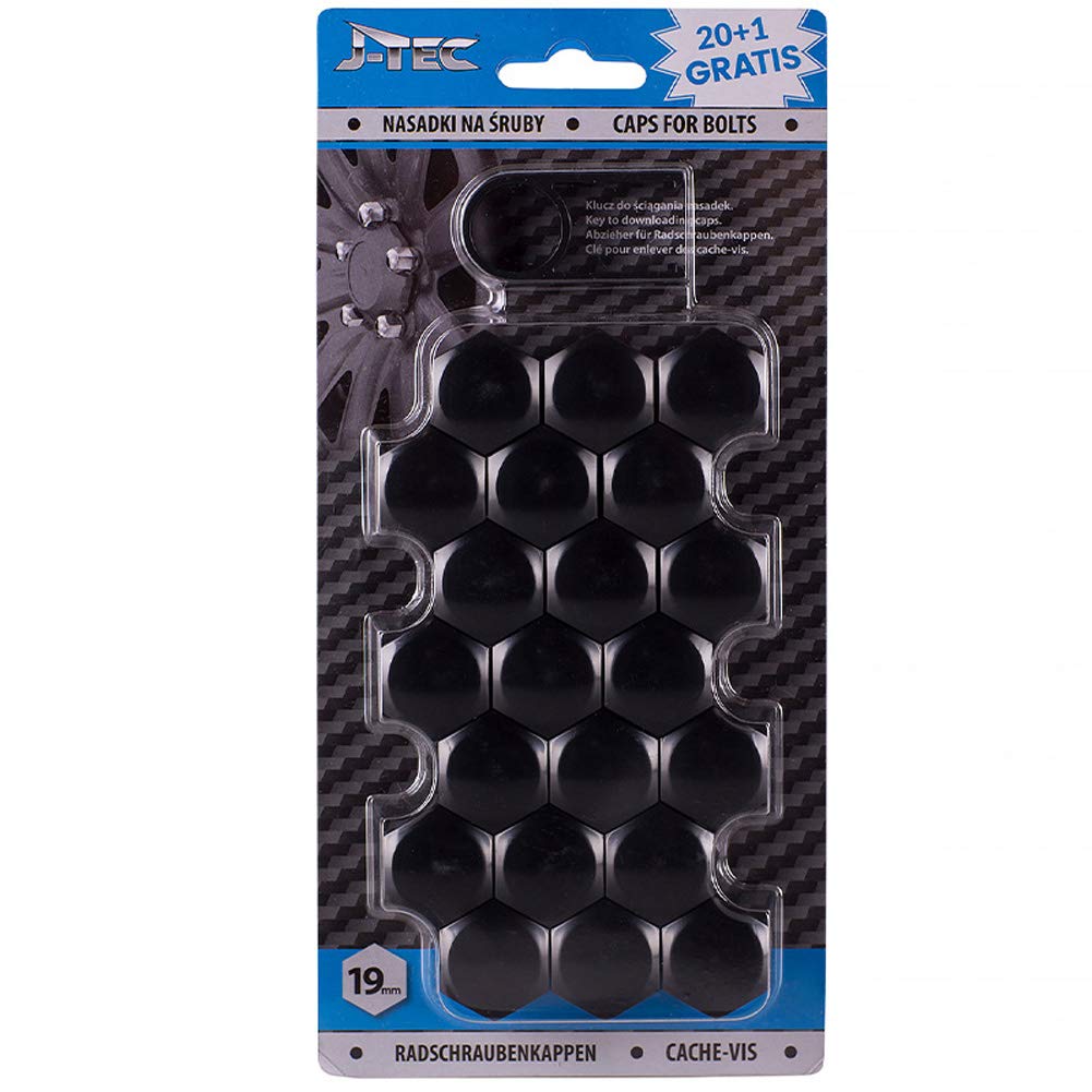 J-Tec Satz universelle Radmutterkappen - Schwarz Kunststoff - 19mm - Satz à 20+1 Stück J-Tec Satz universelle Radmutterkappen - Schwarz Kunststoff - 19mm - Satz à 20+1 Stück von AUTO-STYLE