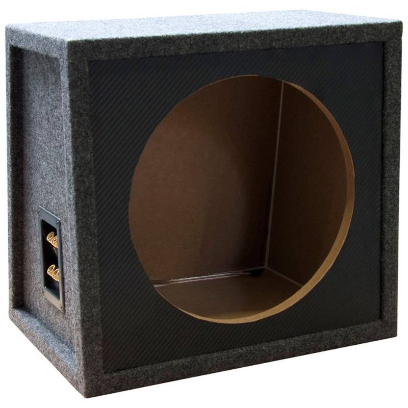MDF Subwoofergehäuse 12'' 2x Anschluß (22.4/29.9x40x38.1cm), weiß von AUTO-STYLE