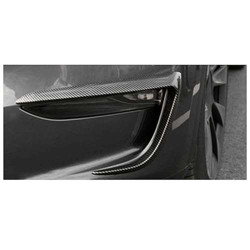 AUTO-STYLE Nebellamp-Abdeckungen kompatibel mit Tesla Model 3 2017- 'Aero' (Glänzend Schwarz ABS) von AUTO-STYLE