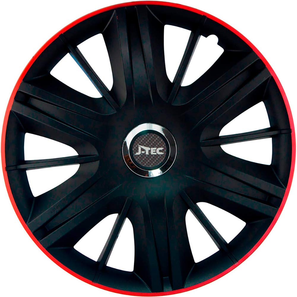 Satz J-Tec Radzierblenden Maximus GTR 16-Zoll Schwarz/Rot + Chrom Ringe Satz J-Tec Radzierblenden Maximus GTR 16-Zoll Schwarz/Rot + Chrom Ringe von AUTO-STYLE