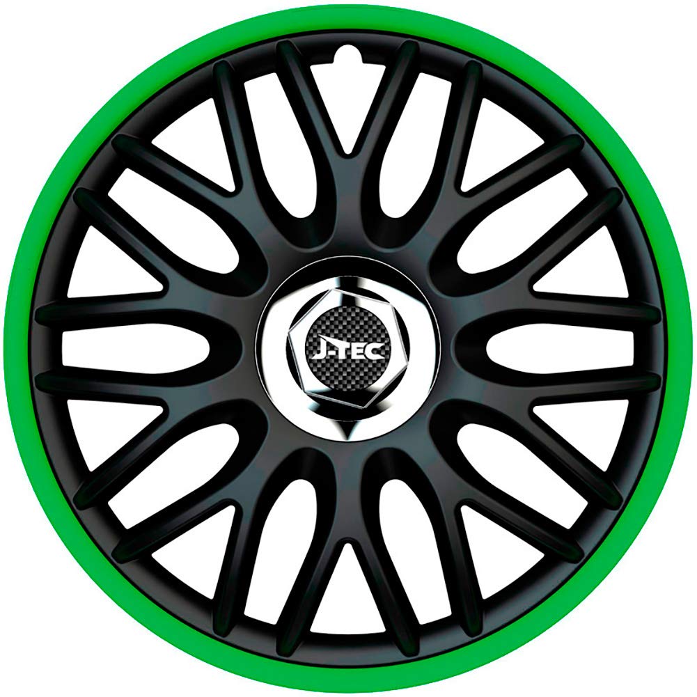 Satz J-Tec Radzierblenden Orden R 15-Zoll Schwarz/Grün + Chrom Ringe Satz J-Tec Radzierblenden Orden R 15-Zoll Schwarz/Grün + Chrom Ringe von AUTO-STYLE
