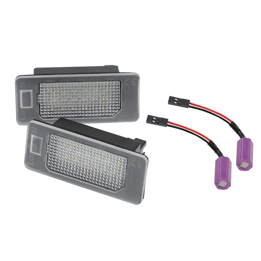 AUTO-STYLE Satz LED Nummerschildbeleuchtung kompatibel mit Skoda Octavia III/Fabia III/Kodiaq/Rapid/Superb III/Yeti von AUTO-STYLE