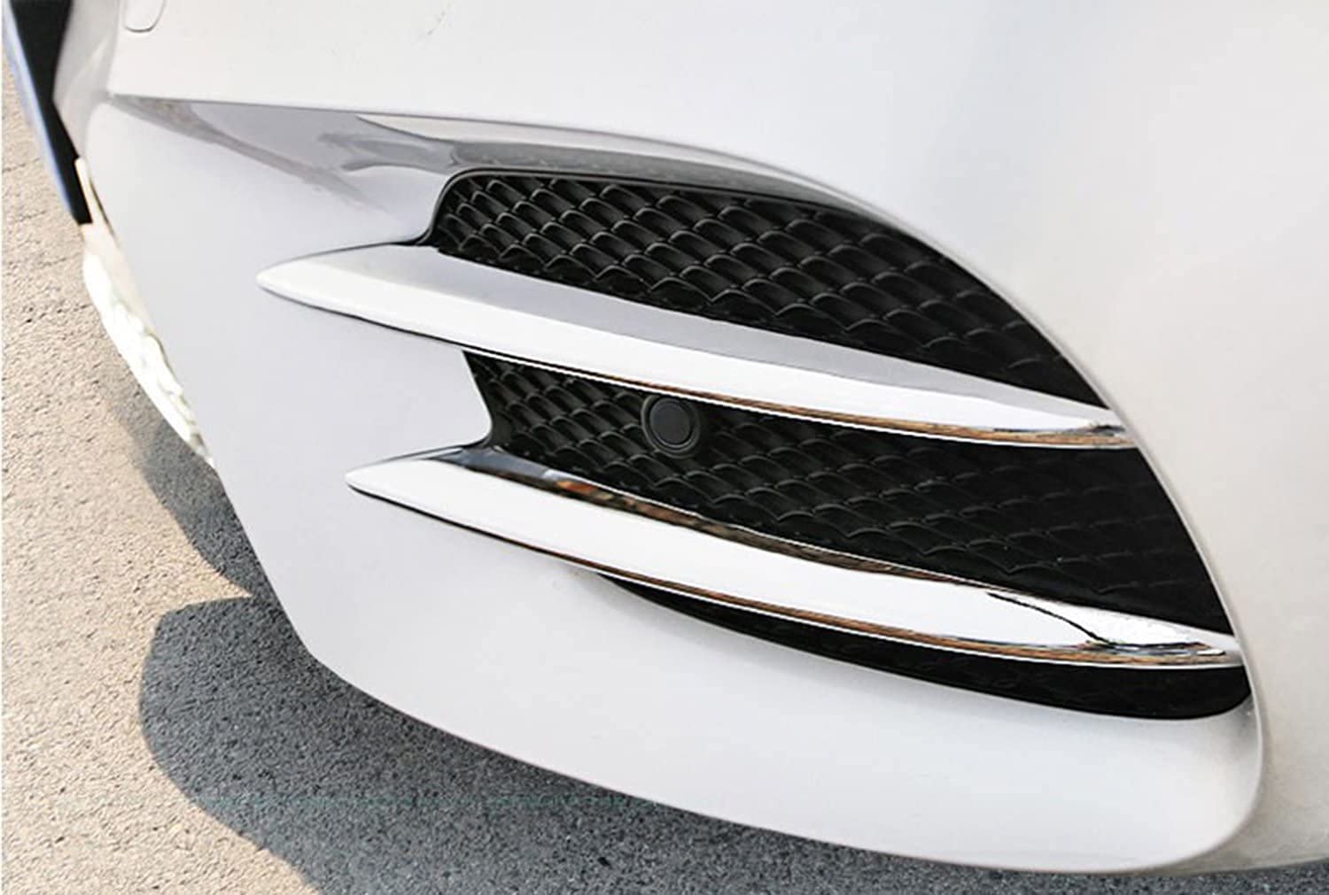 AUTO-spro 4 Stück ABS Chrom Nebelscheinwerfer Abdeckung Verkleidung für E-Klasse W213 2016–2019 von AUTO-spro