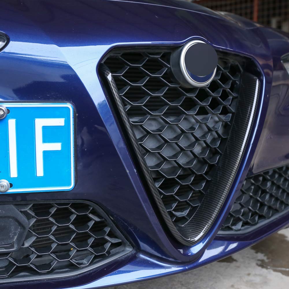Karbonfaser-Stil ABS für Alfa Romeo Giulia 2017–2018 Auto-Frontgrill-Dekoration, Rahmenabdeckung, Zubehör von AUTO-spro